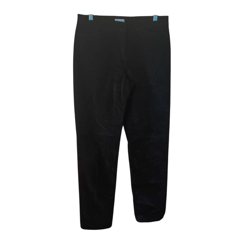 J. Jill Women 8 Tall Black Corduroy Flat Front Stretch Straight Leg Pants